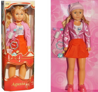 Veľká bábika AGUSIA 82cm Chôdza + doplnky 6139