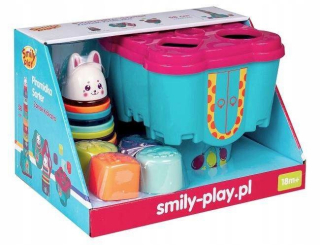 Veľká pyramída triedič zips králiček 58cm smily