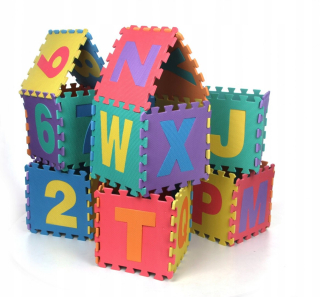 Veľké Foam Puzzle písmená Čísla v Torba 36el
