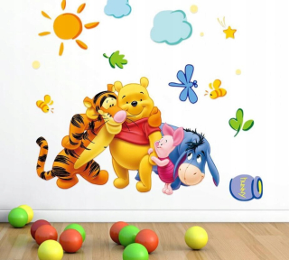 Destké samolepky - Veľké nálepky na stenu Winnie the Pooh xxl 3 vzory