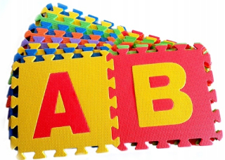 Veľké penové puzzle. Foam mat. Letters 26 el.