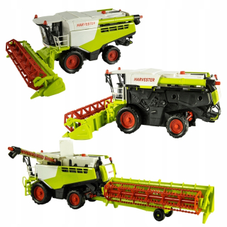 Veľký kombajn. Pohyblivými časťami. Traktor