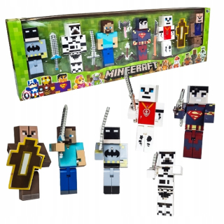 Minecraft - Big Sada Minecraft LED LED 6ks
