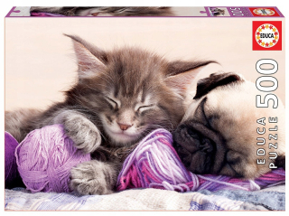 Educa Puzzle Sleepy mačiatko a Make 500 EL
