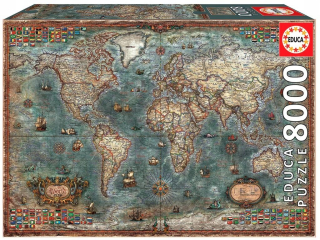 Educa Puzzle 8000 Historická mapa sveta
