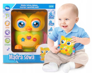 Vzdelávacie múdra sova spev rozpráva rozprávky