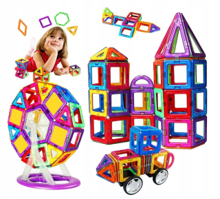 Stavebnica - Vzdelávacie magnetické bloky SET 128 EL panelov