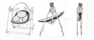 Elektrický rocker hojdačka 4baby swing sivá