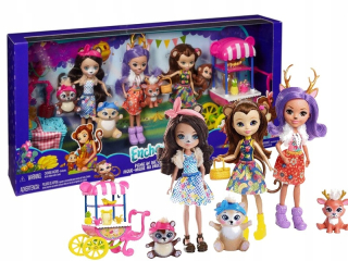 Enchantimals Picnic set 3 Dolls 4 Zvieratá