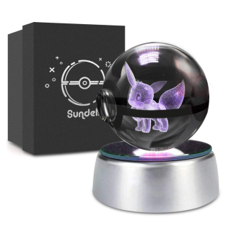 Eevee Pokéballov Crystal Night Pokemon lampa
