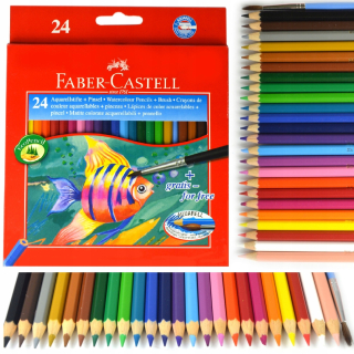 Faber-Castell Watercolor Ceruzky 24 KOL + KEFIKA