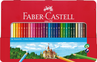 Faber-Castell CASTIL CRAYONS ECO 36K Kovový hrad