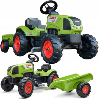 Falk Tractor Claas Green pre pedále s prívesom