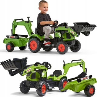 Falk Tractor + Trailer Claas Arion Rythoe Spoon