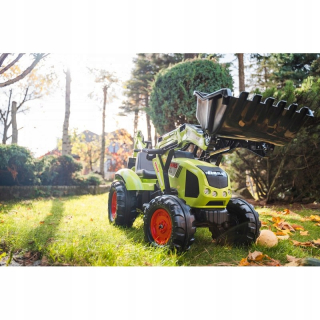 Traktor Falk Claas pre pedále s prívesom