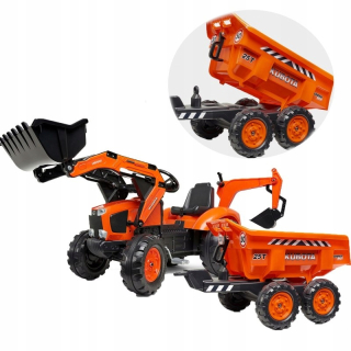 Falk Kubota Orange Tractor s prívesom z