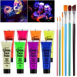 Čierna fluorescenčná farba svieti v tme