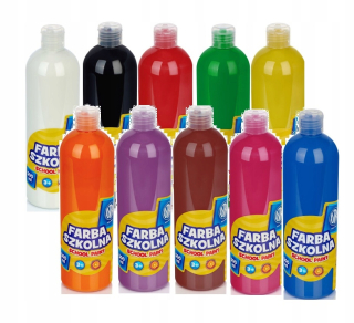 ASTRA 500 ml plagátové farby nastaviť 10 farieb