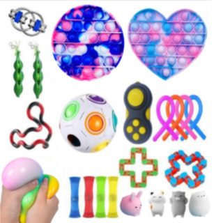 Anti-stresové fazuľa Squishy Push Bubble Keychain 23