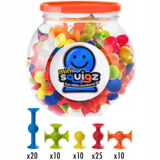 Tučný mozog sa hrá bloky Mini prísavky Squigz 75 EL