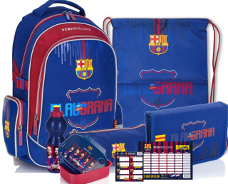 Školský batoh - FC Barcelona School Batoh nastavený na chlapca 8in1