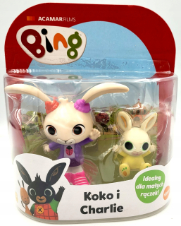 Zajačik Bing - Figurínová figurína králika Bing Charlie a Koko