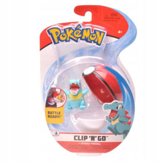 Pokémon - Figúrka Pokemon klip 'n' Go Totodile + Pokéballov