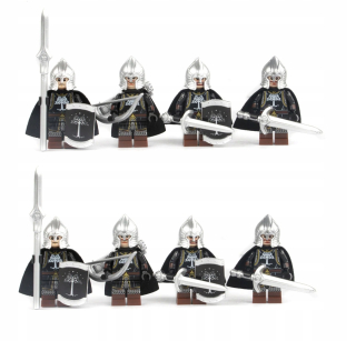 Stavebnica - ARMY OBRÁZKY 8szt Gondor Pán prsteňov LEGO +