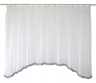 Detské záclony - Detská opona má 2 s pompoms 300 x 145 sg