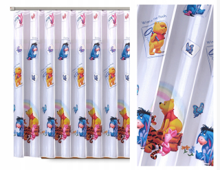 Detské záclony - Detská opona Woale Winnie Pú Puc/150 cm