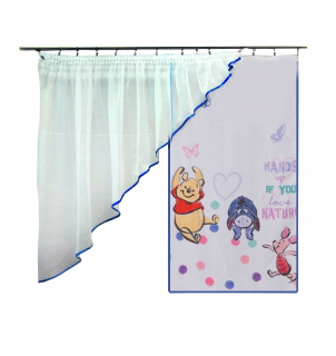 Detské záclony - Curtain curtain Detský panel Winnie Pút Nat