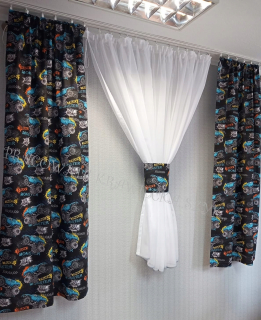 Detské záclony - Curtain curtain panely Monster