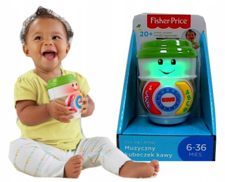 FISHER PRICE HUDOBNÝ kávový šálka j.polski GKC29