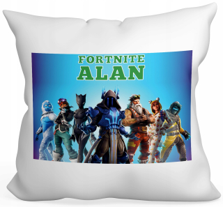 Detský vankúš - Fortnite tímový vankúš Fan 40x40 +akékoľvek meno