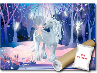 Tapety do detskej izby - Nástenná maľba netkanej rozprávky Unicorn 368x254