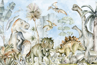 Tapety do detskej izby - Nástenná maľba tapety Dinosaury WZ2 368x248