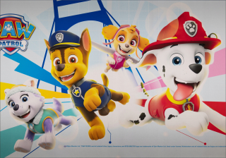 Paw Patrol - 3D Nástenný výjav deti Rozprávka Dog Patrol do rozmeru