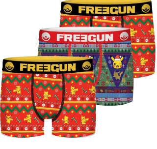 FREEGUN POKEMON Boxerky MICROFIBRA 3-PACK L5 / 96