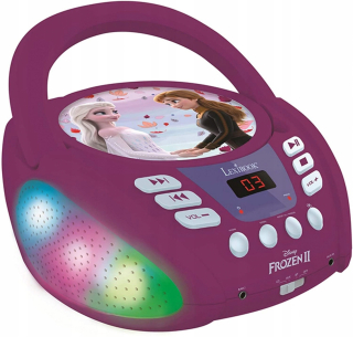 FROZEN Boombox CD prehrávač AUX LED Bluetooth