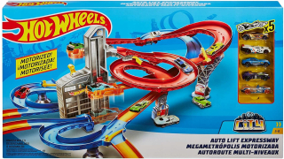 FXN21 Hot Wheels na okruhoch s výťahom + 5 AUTEK