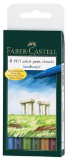 Faber Castell Pitt Artist Pen B Krajina 6Kolors