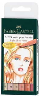 Faber Castell Pitt Artist Pen B Kožné tóny 6 COL.