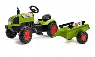 Falk veľký traktor pedálov Claas + príves XL
