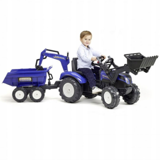 Falk Tractor pre pedále New Holland s prívesom Ora