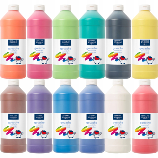 Tempera L & B farba v 1 l fľaši 12 kusov