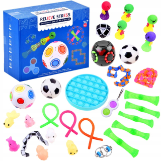 Fidget gnicki pop to hadicová guľa nastaviť 30x hračky