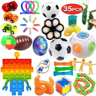 Figet Toys Mystery Box Pop It Barato Kit 35