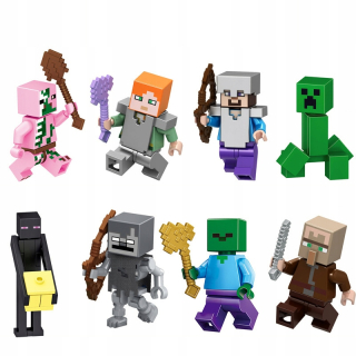 Minecraft -  Figuríny Minecraft Set 8 ks