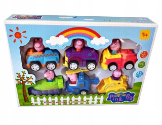 Peppa Pig Autíčka figúrky 6 kusov