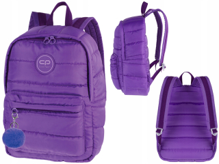 Školský batoh - Batoh Purple City s pompom na výlety